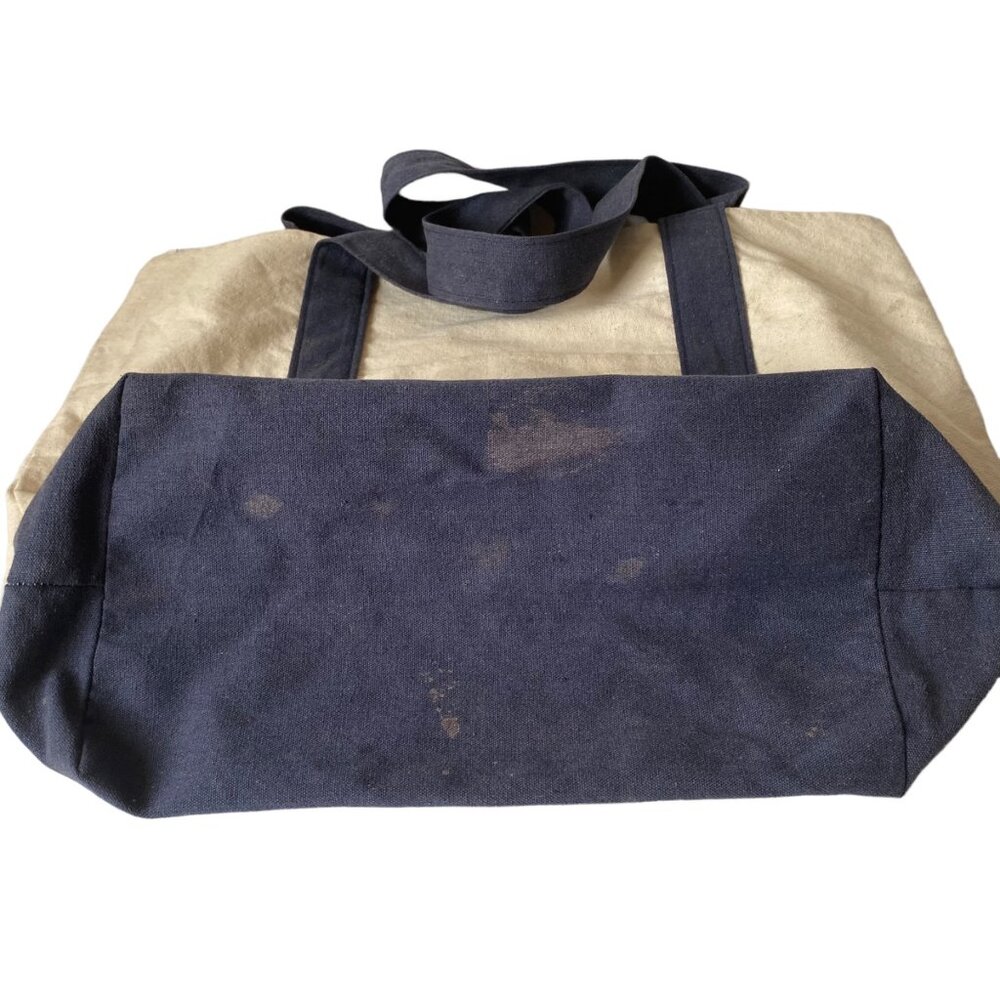 Trader Joe's Large Embroidered Canvas Shopping Ba… - image 3